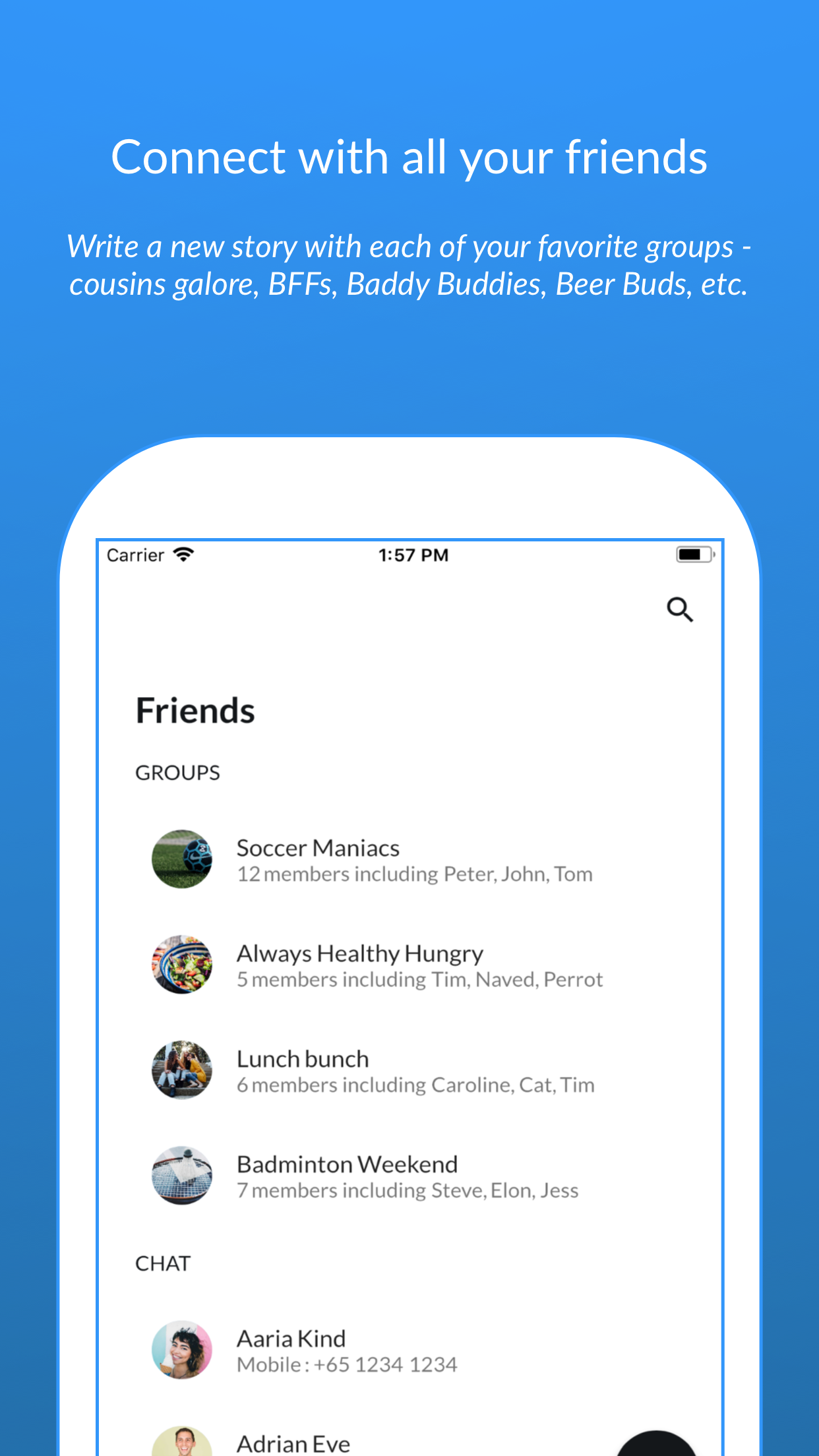 Stories : plan your catch-ups to share stories gallery image