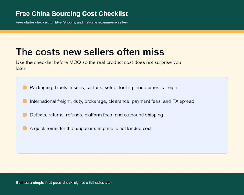 Free China Sourcing Checklist screenshot 2