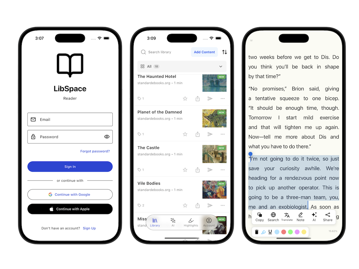 LibSpace - Main product screenshot demonstrating key features and user interface
