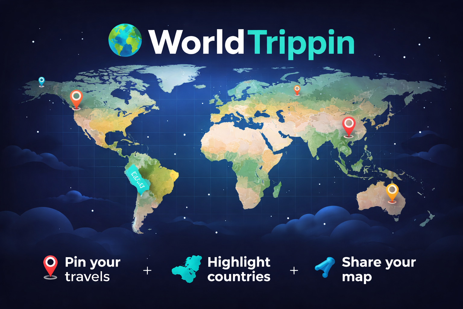 World TripPin - Product Hunt launch logo and brand identity