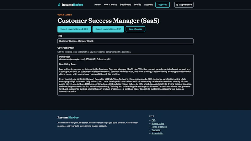 ResumeHarbor screenshot 5