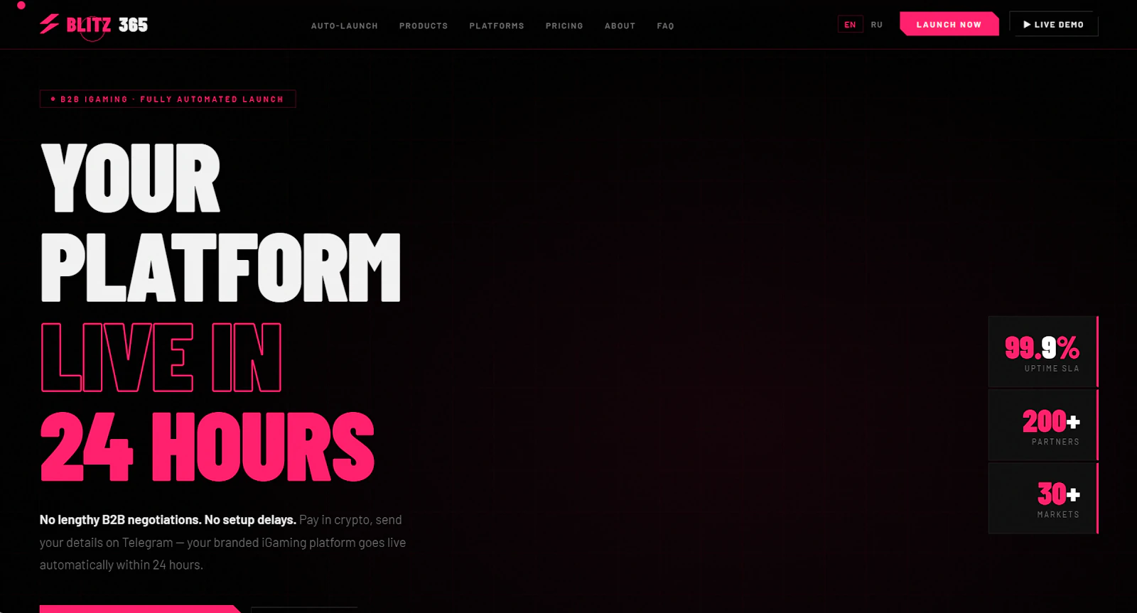 Fast-Launch B2B iGaming Infrastructure screenshot 1