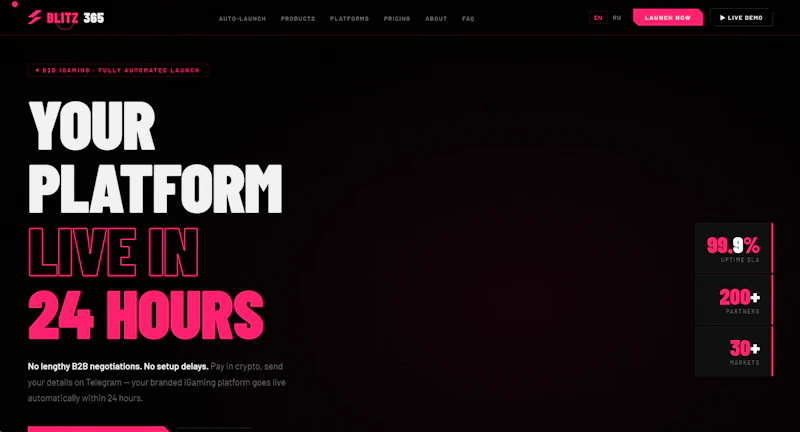 Fast-Launch B2B iGaming Infrastructure screenshot 1