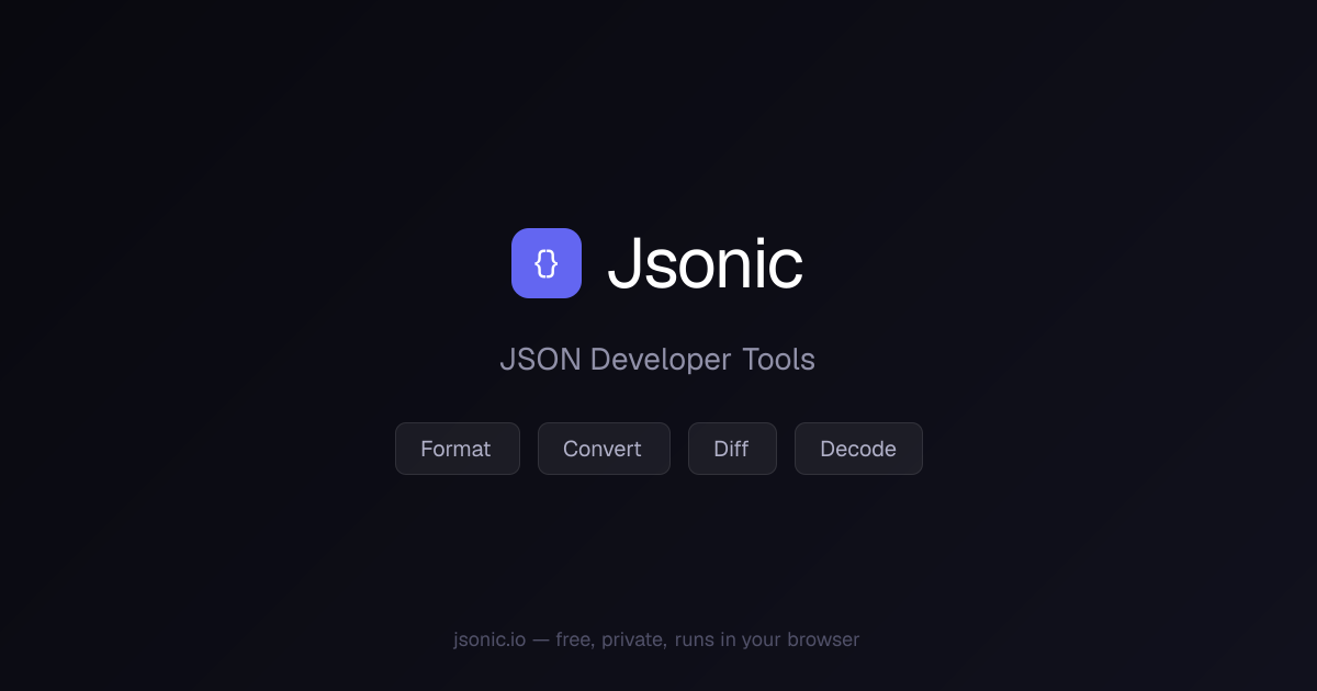 Jsonic — Fast Private JSON Tools gallery image