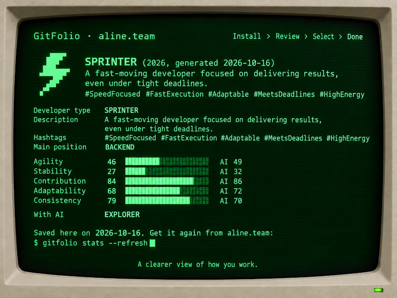 Developer Profile | Aline.team | CLI screenshot 6