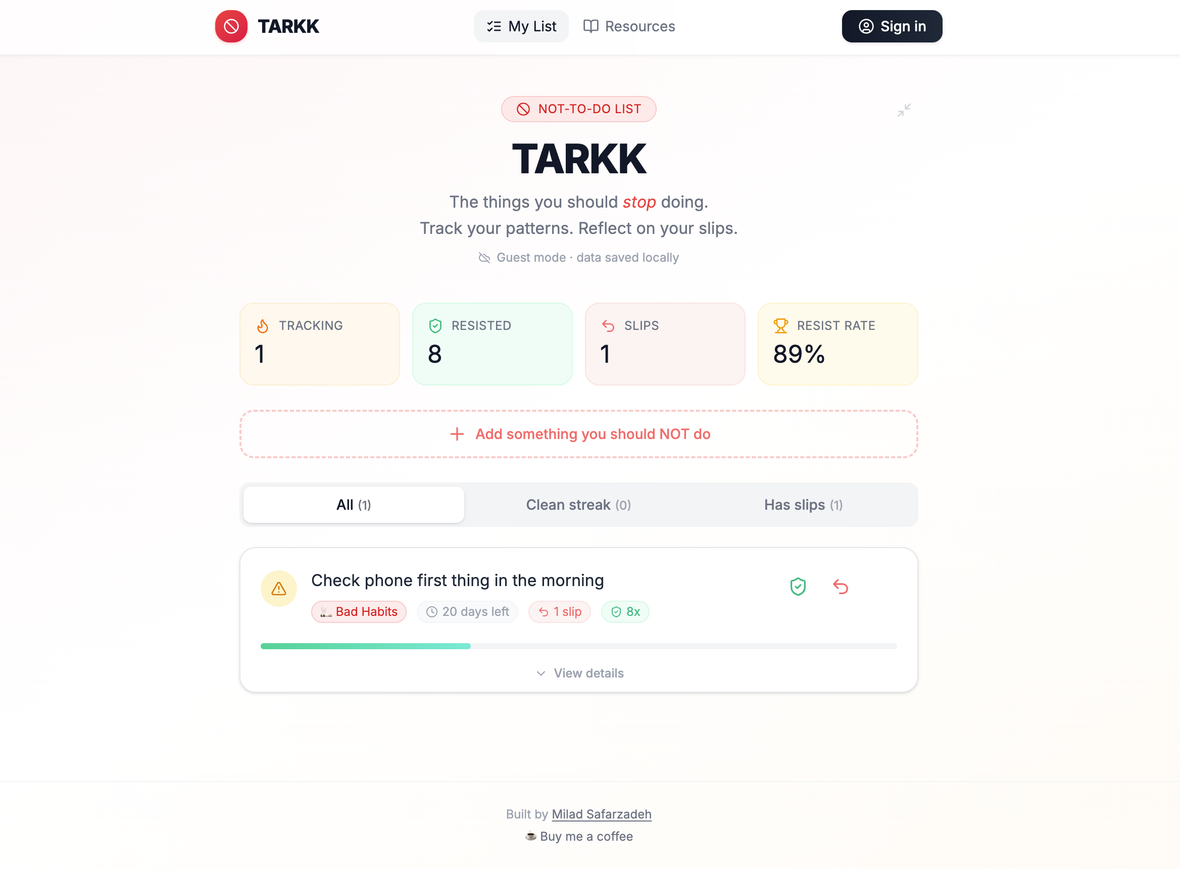 TARKK – Not-To-Do List gallery image