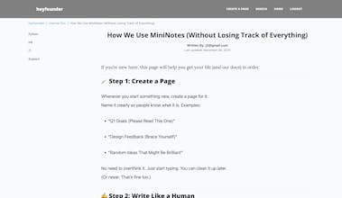 MiniNotes – The internal wiki that works gallery image