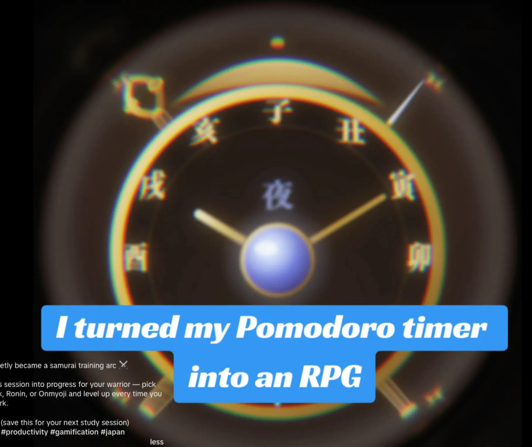 A Pomodoro timer levels up your samurai gallery image