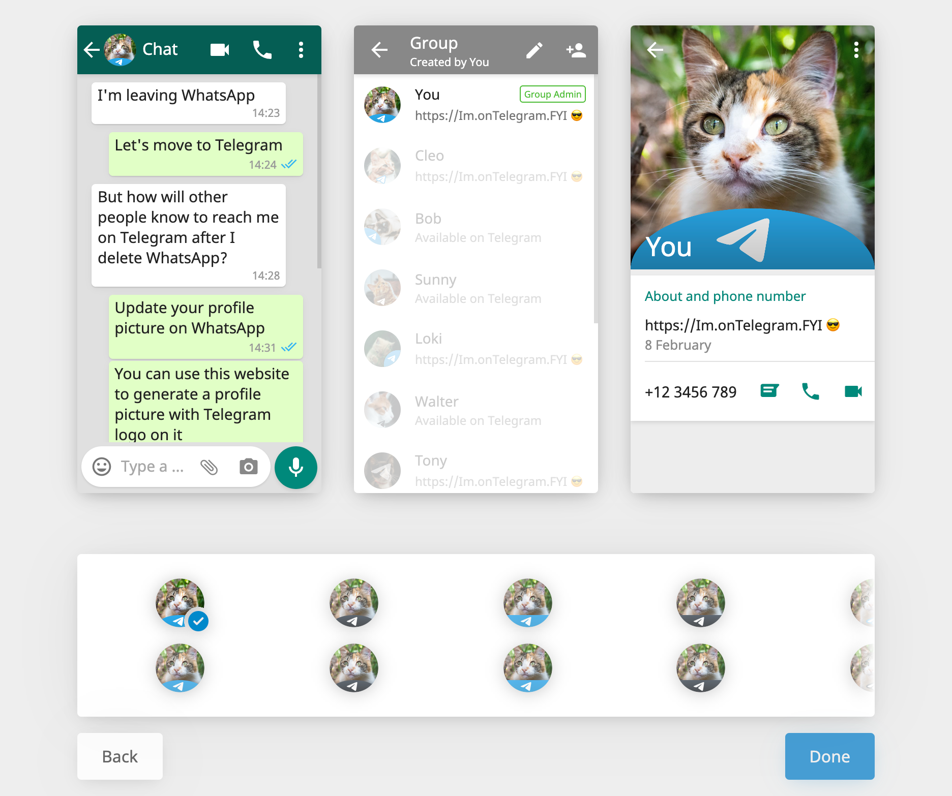 I'm on Telegram FYI gallery image