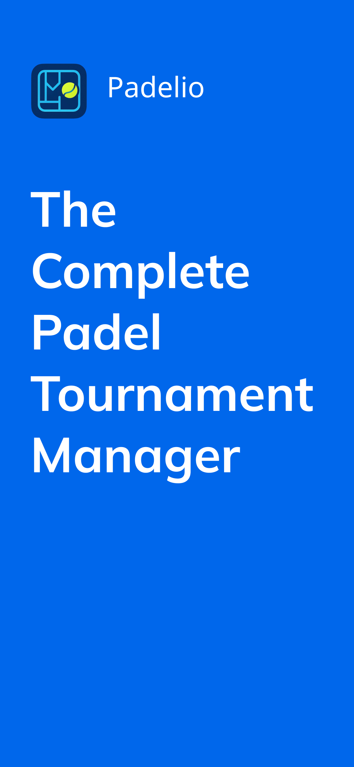 Padelio - Main screenshot showing features and interface