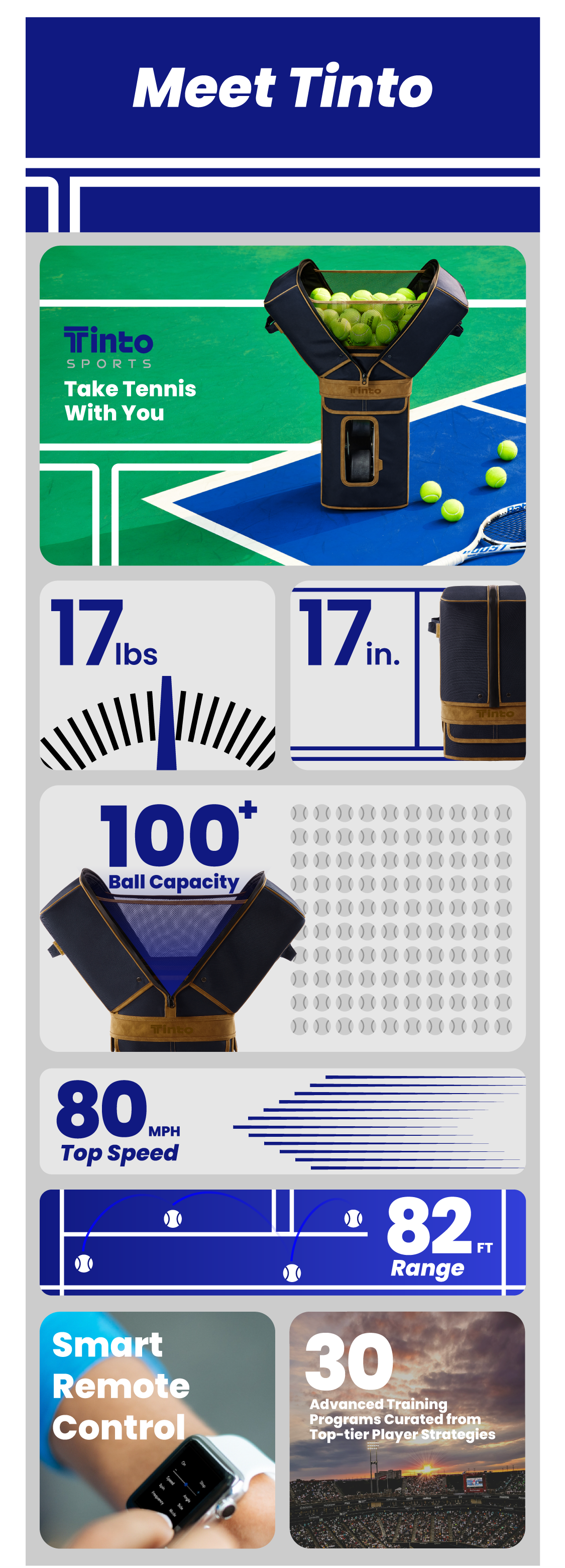 Media Mesin bola tenis mudah alih Tinto - Mesin bola tenis mudah alih 5