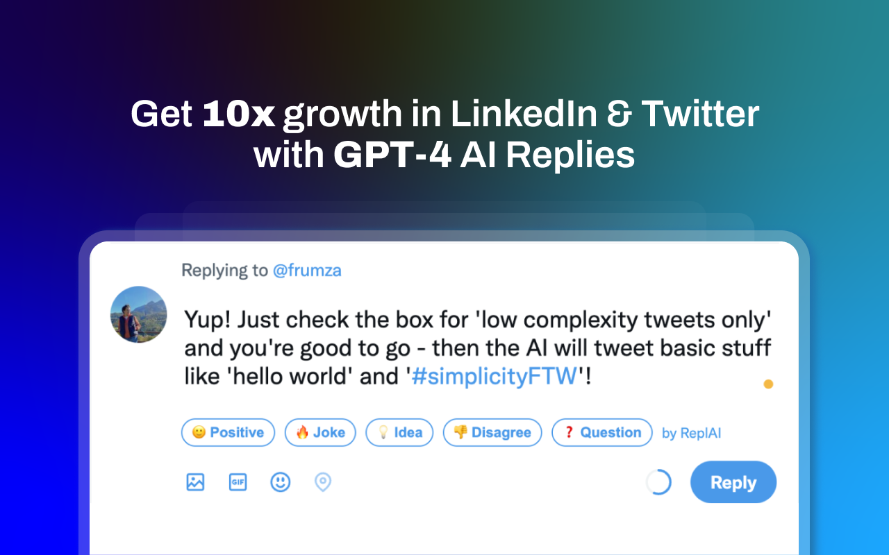 startuptile Replai-GPT-4 replies for 10x growth for LinkedIn & Twitter