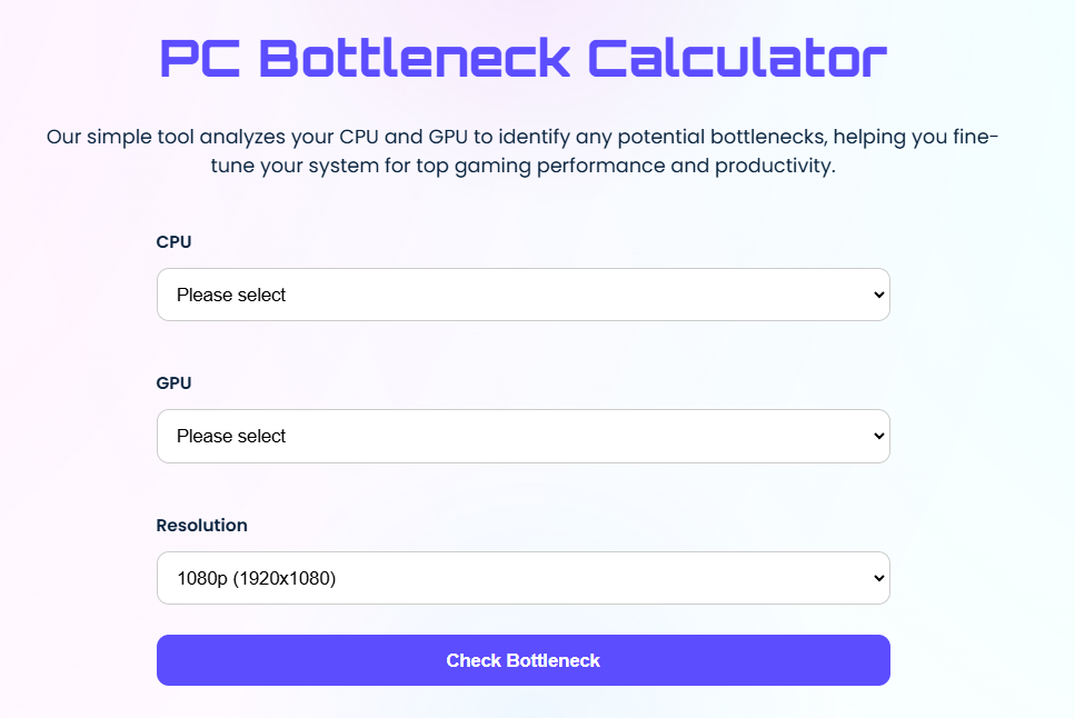 Bottleneck Calculator gallery image