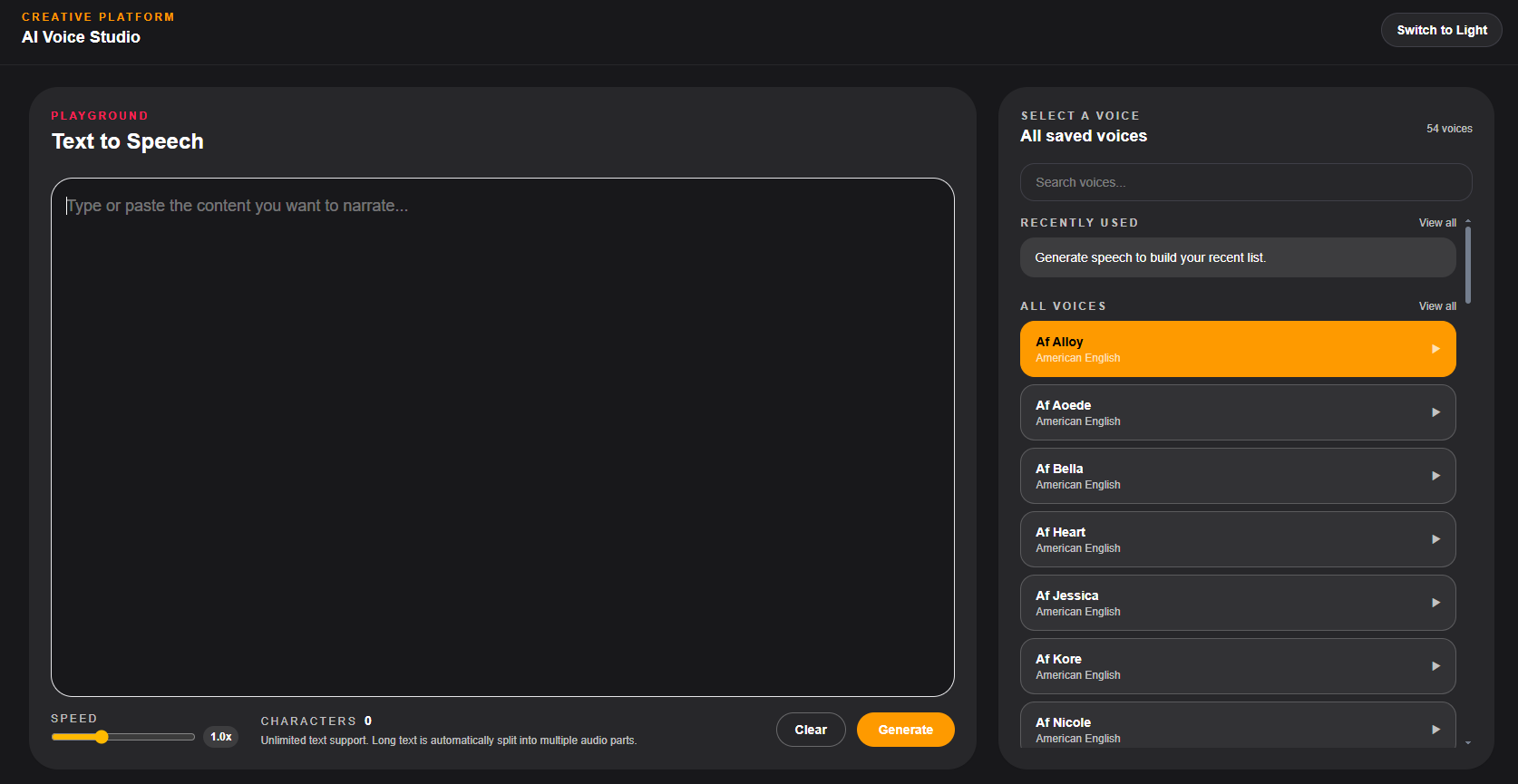 Free & Unlimited Text to Speech App. logo