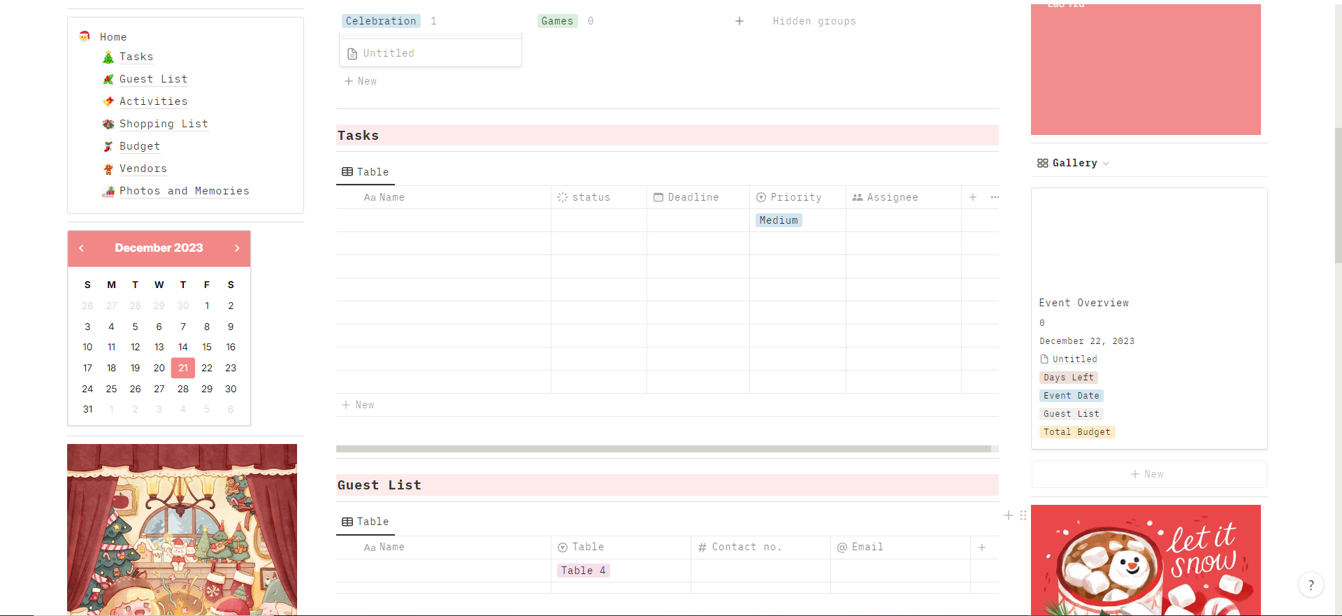 Event Planner[Christmas Aesthetic] gallery image