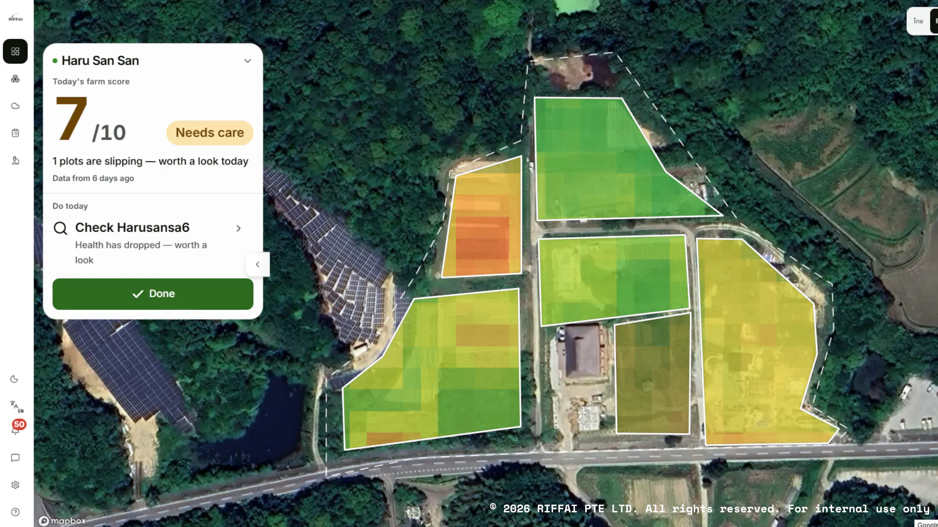 RIFFAI Satellite + AI Farm Intelligence gallery image