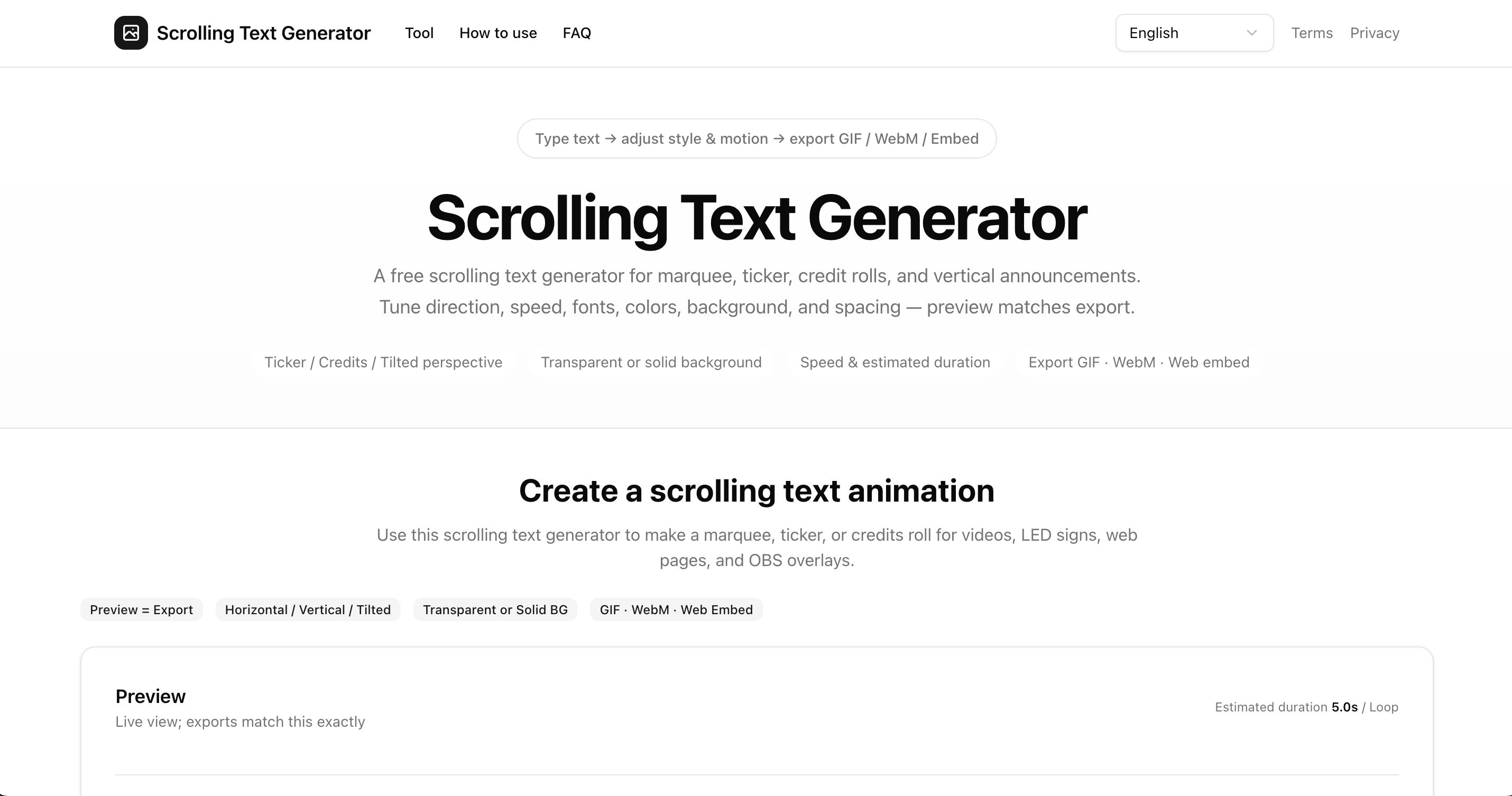 Scrolling Text Generator gallery image