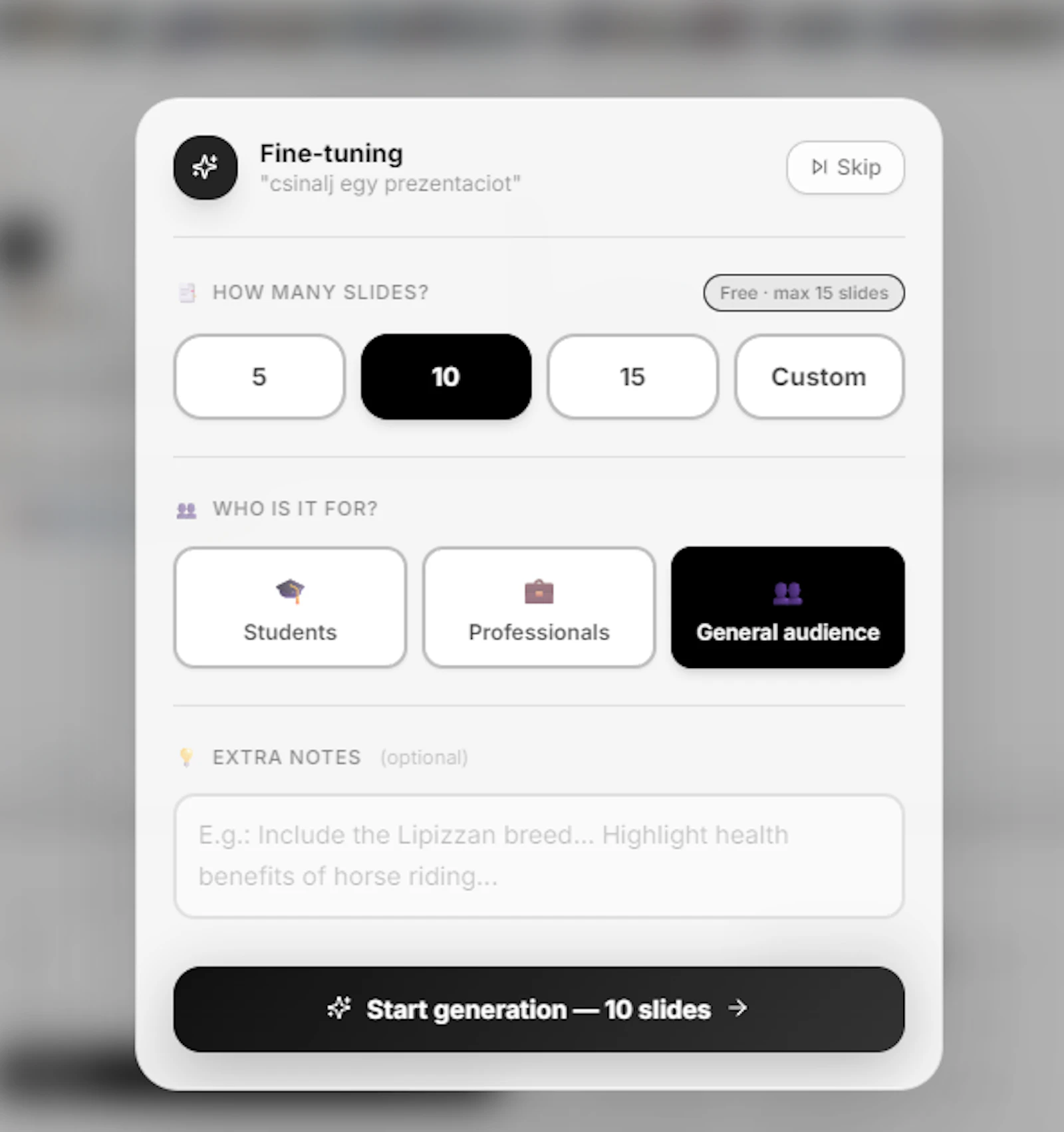 Prompt to PPTX in seconds screenshot 1