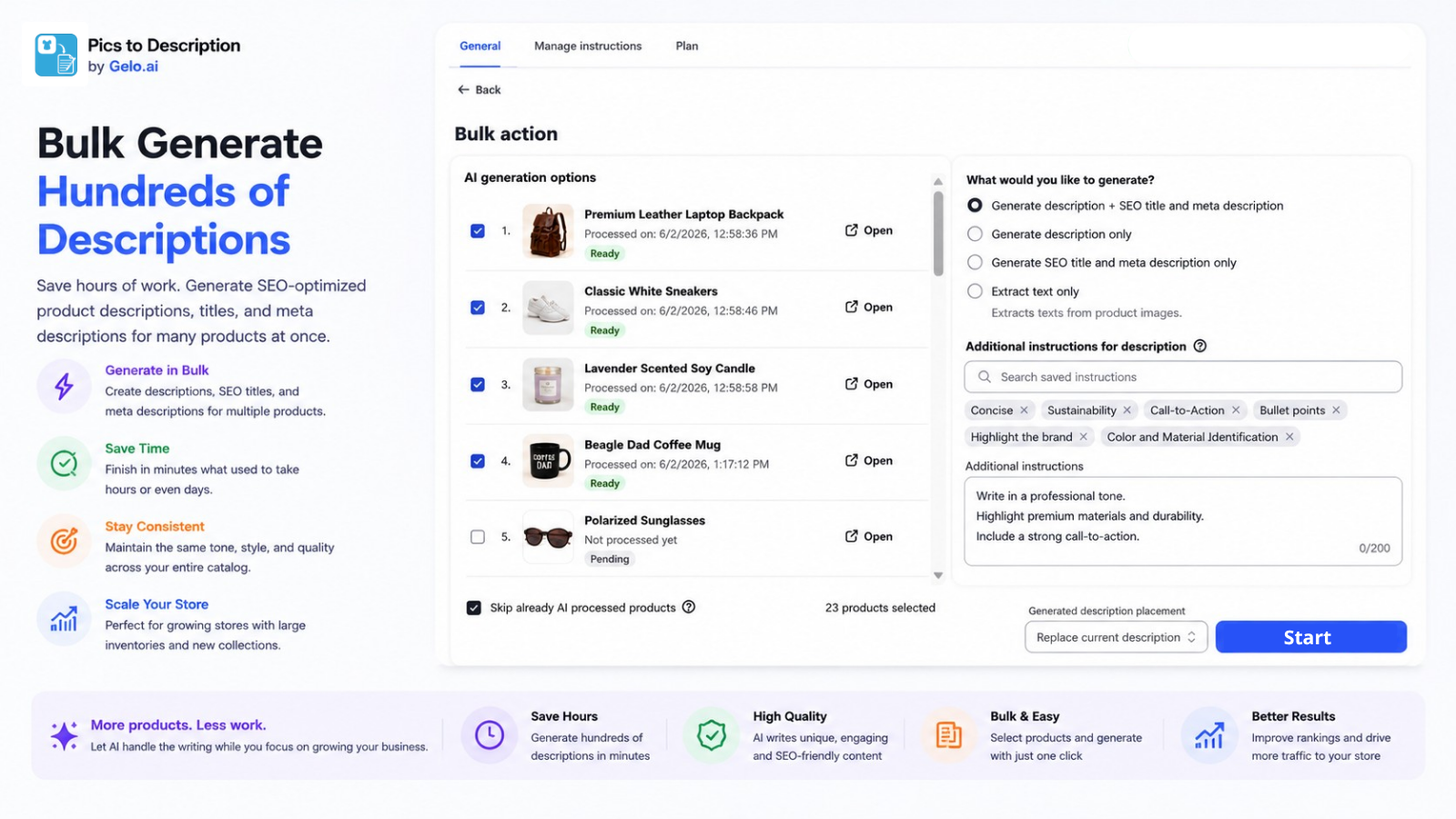 Gelo.ai – Pics to Description gallery image