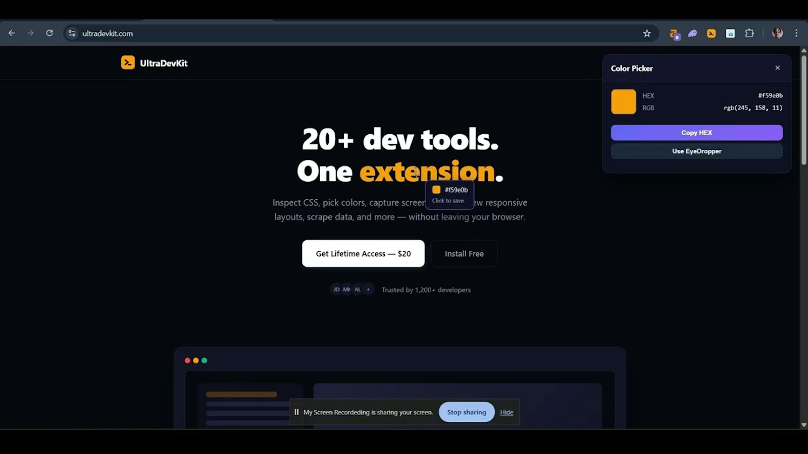 UltraDevKit screenshot 1 (video preview)