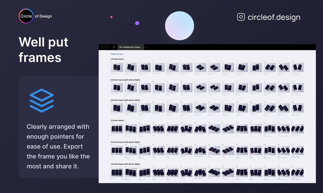 80+ Dribbble Shot Styles Kit gallery image