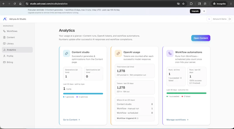 Adryxa AI Studio screenshot 7