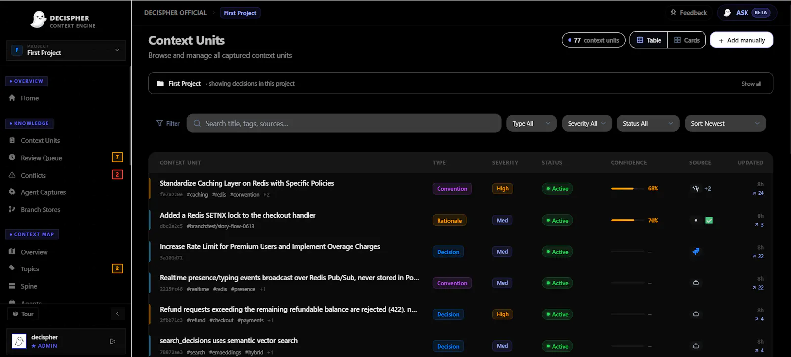 Decispher screenshot 2