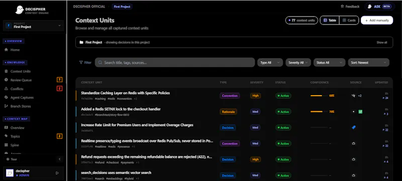 Decispher screenshot 2
