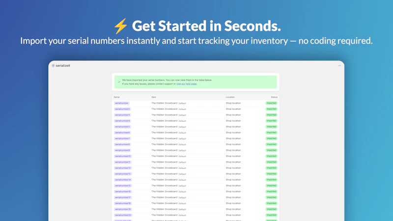 SerializeIt - Serial Numbers in Shopify screenshot 6