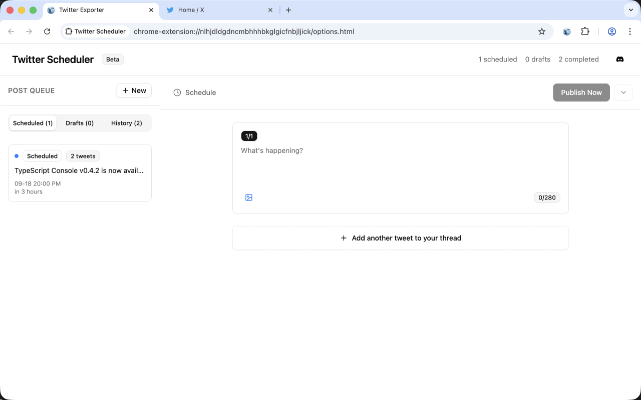 X (Twitter) Scheduler gallery image