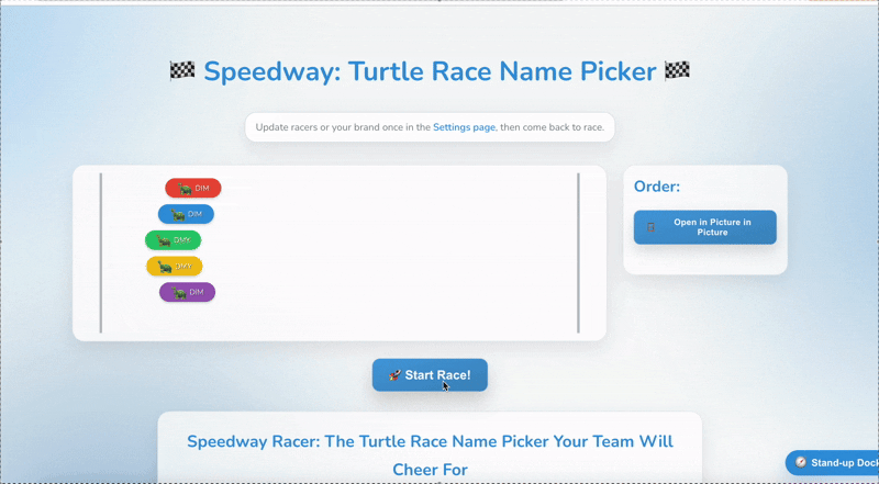 Stand-ups & Planning Games | Daily Pick - Main product screenshot demonstrating key features and user interface