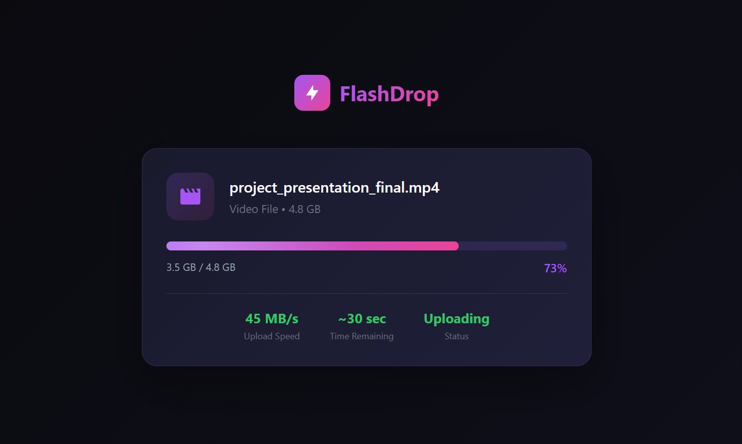 FlashDrop - Screenshot 4 showing product features and functionality