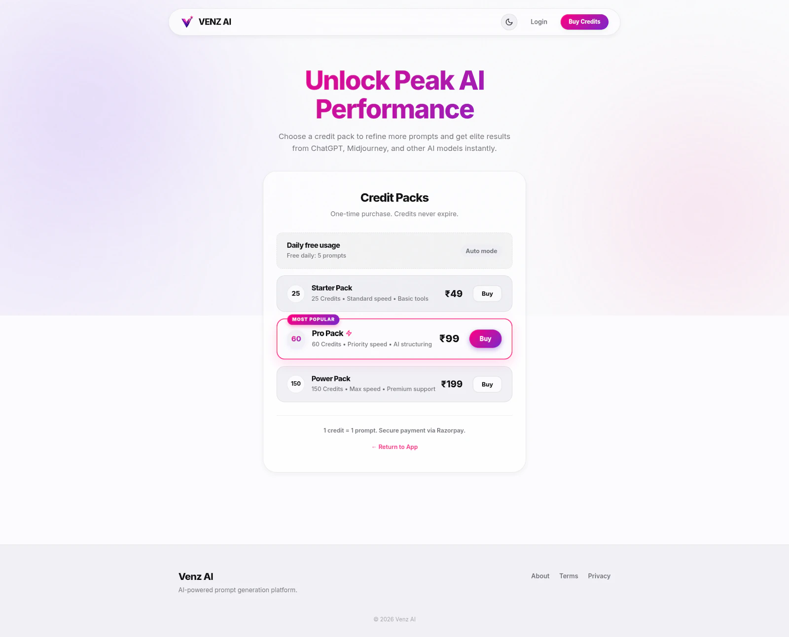 Venz AI screenshot 4