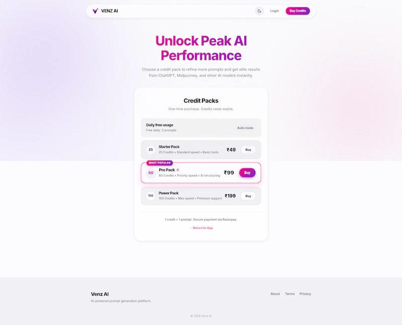 Venz AI screenshot 4
