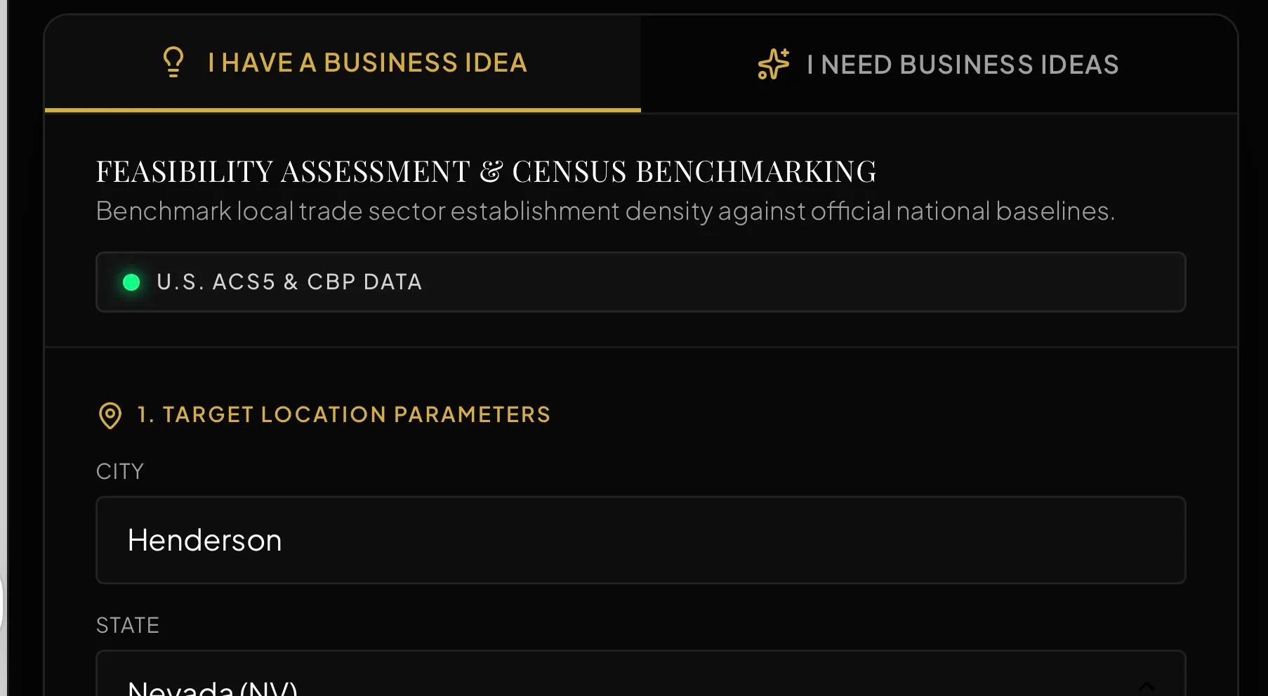 Local Market Biz Feasibility Calculator screenshot