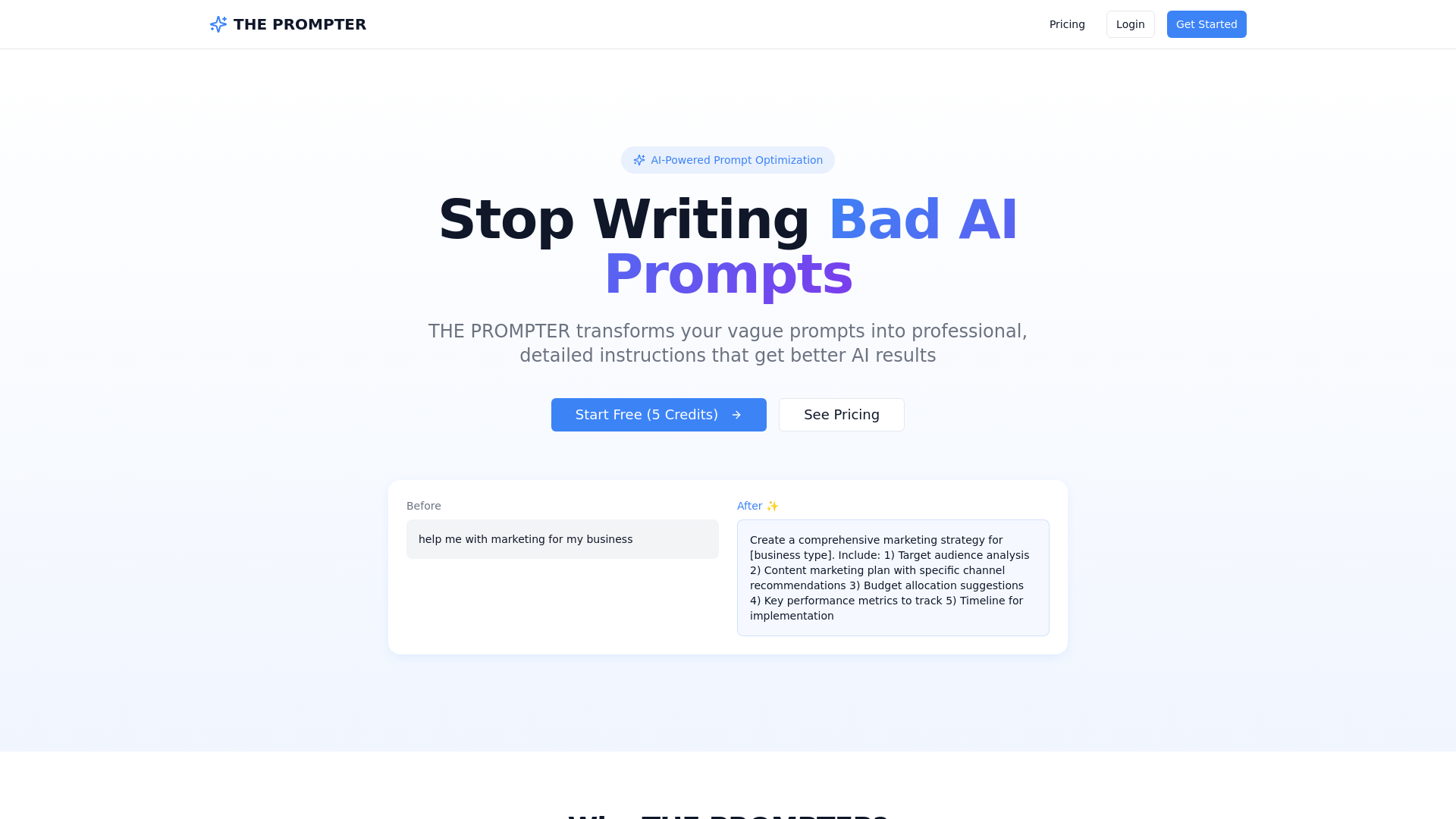 THE PROMPTER - Main screenshot showing features and interface