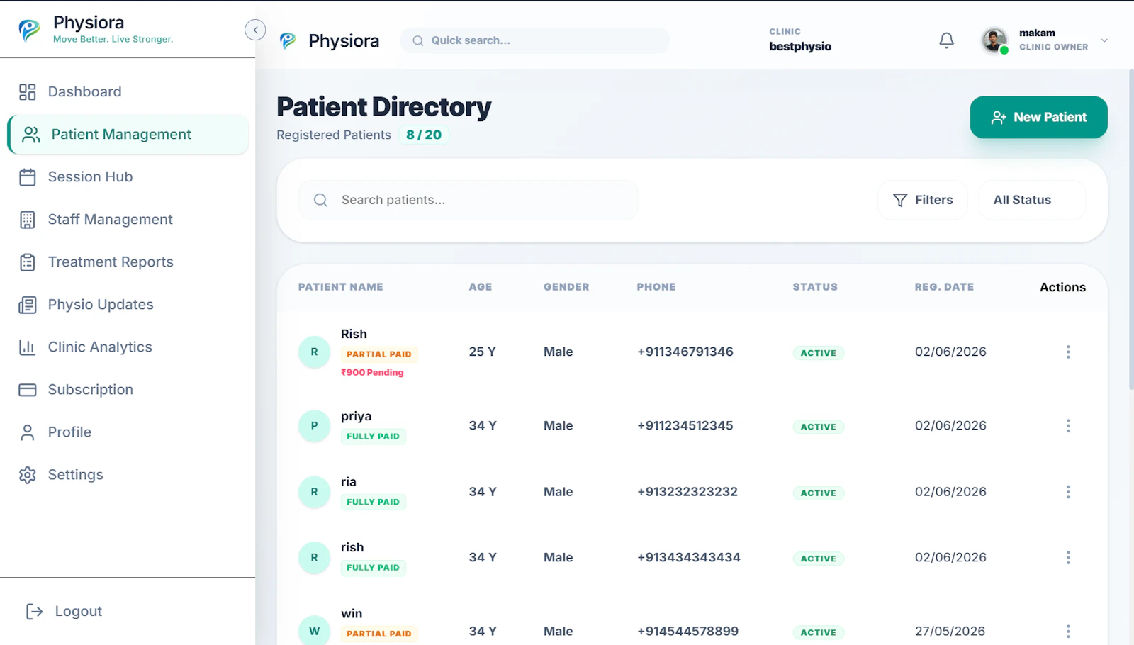Physiora screenshot 2
