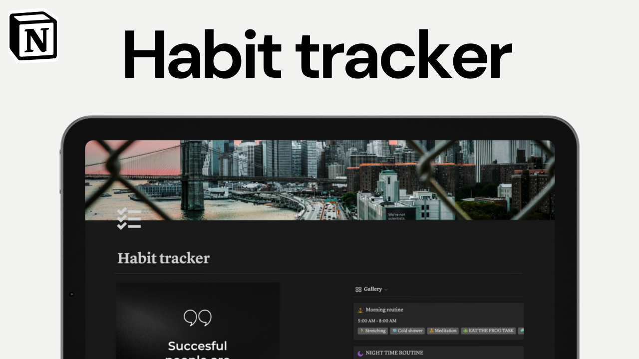 Notion Habit Tracker template gallery image