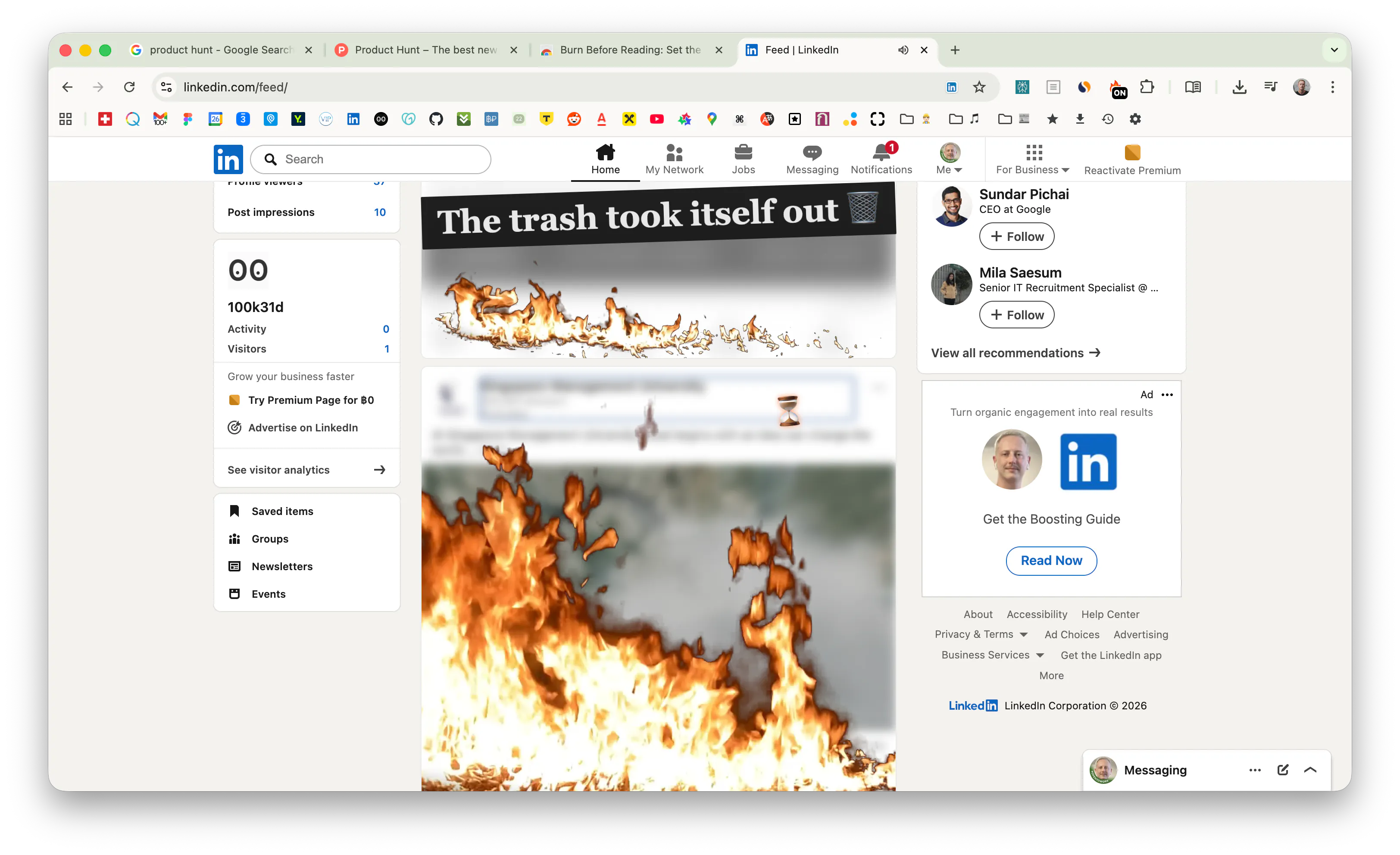Burn Before Reading — Chrome Extension のプロダクトバナー