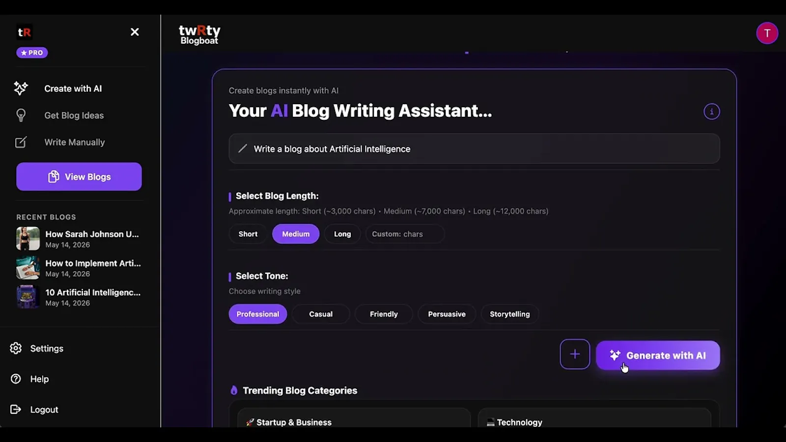 twRty Blogboat screenshot 1 (video preview)