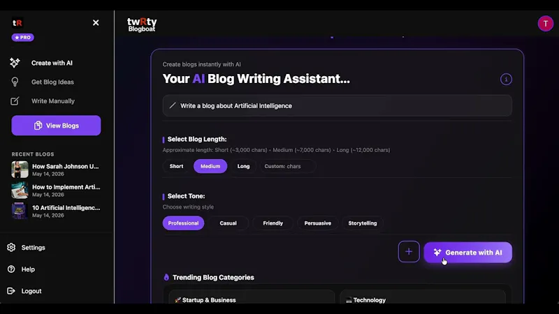 twRty Blogboat screenshot 1 (video preview)