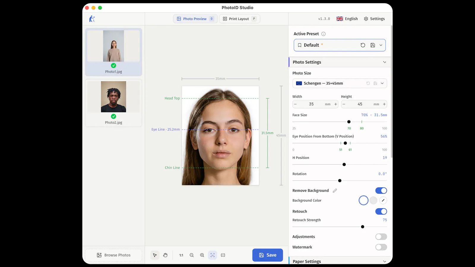 PhotoID Studio screenshot 2