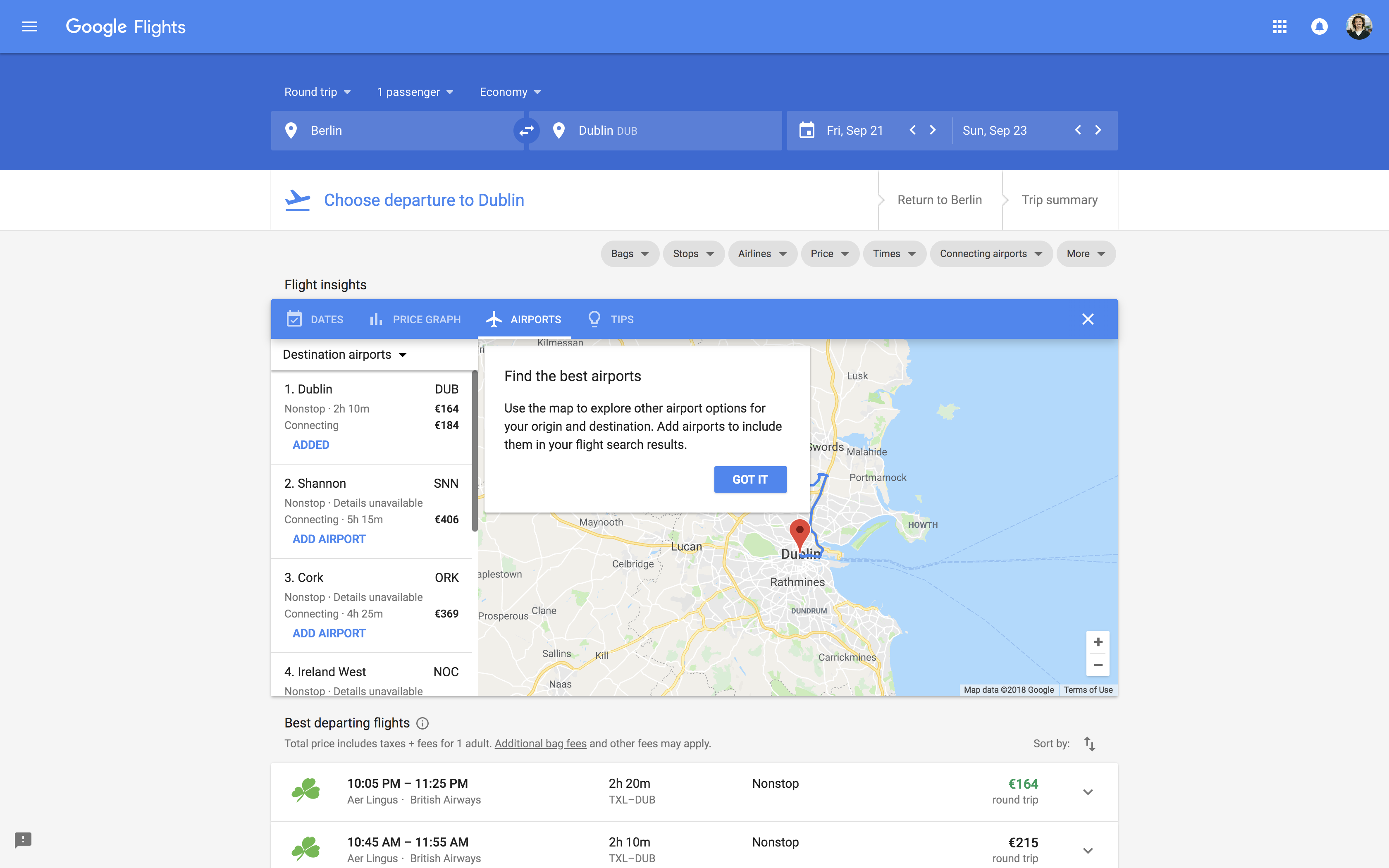 Google Flights 2.0 gallery image