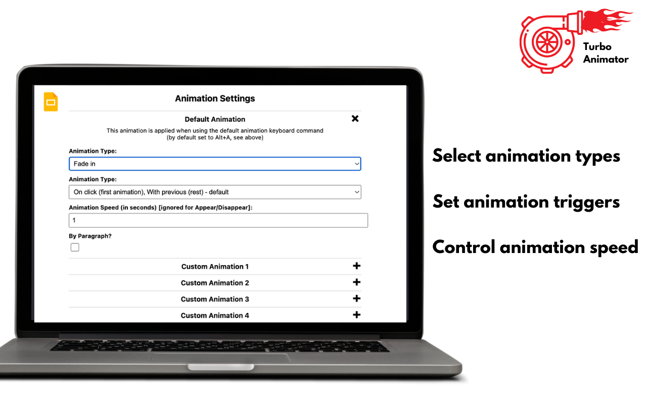 Turboanimator voor Google -dia's media 4