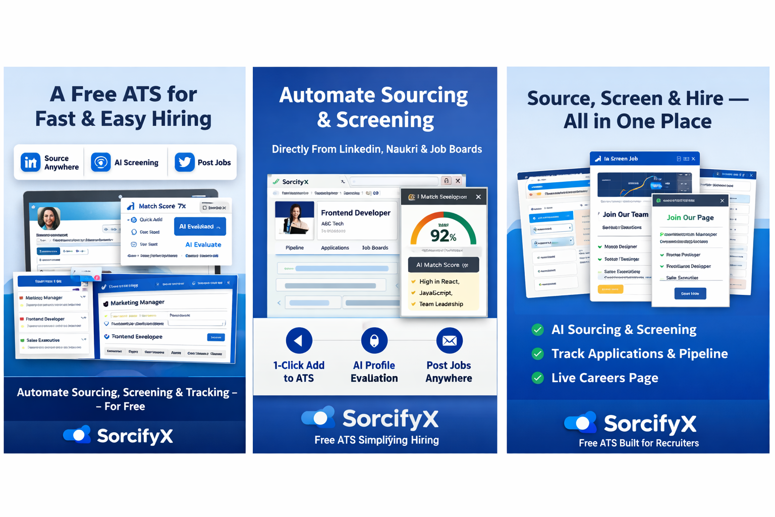 SorcifyX — Free ATS for Recruiters gallery image