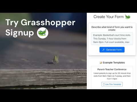 Grasshopper Signup gallery image