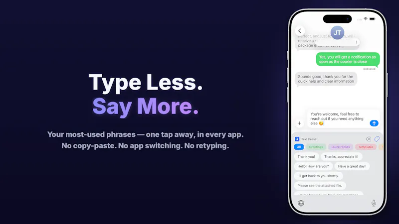 Text Preset: Keyboard Phrases screenshot 2