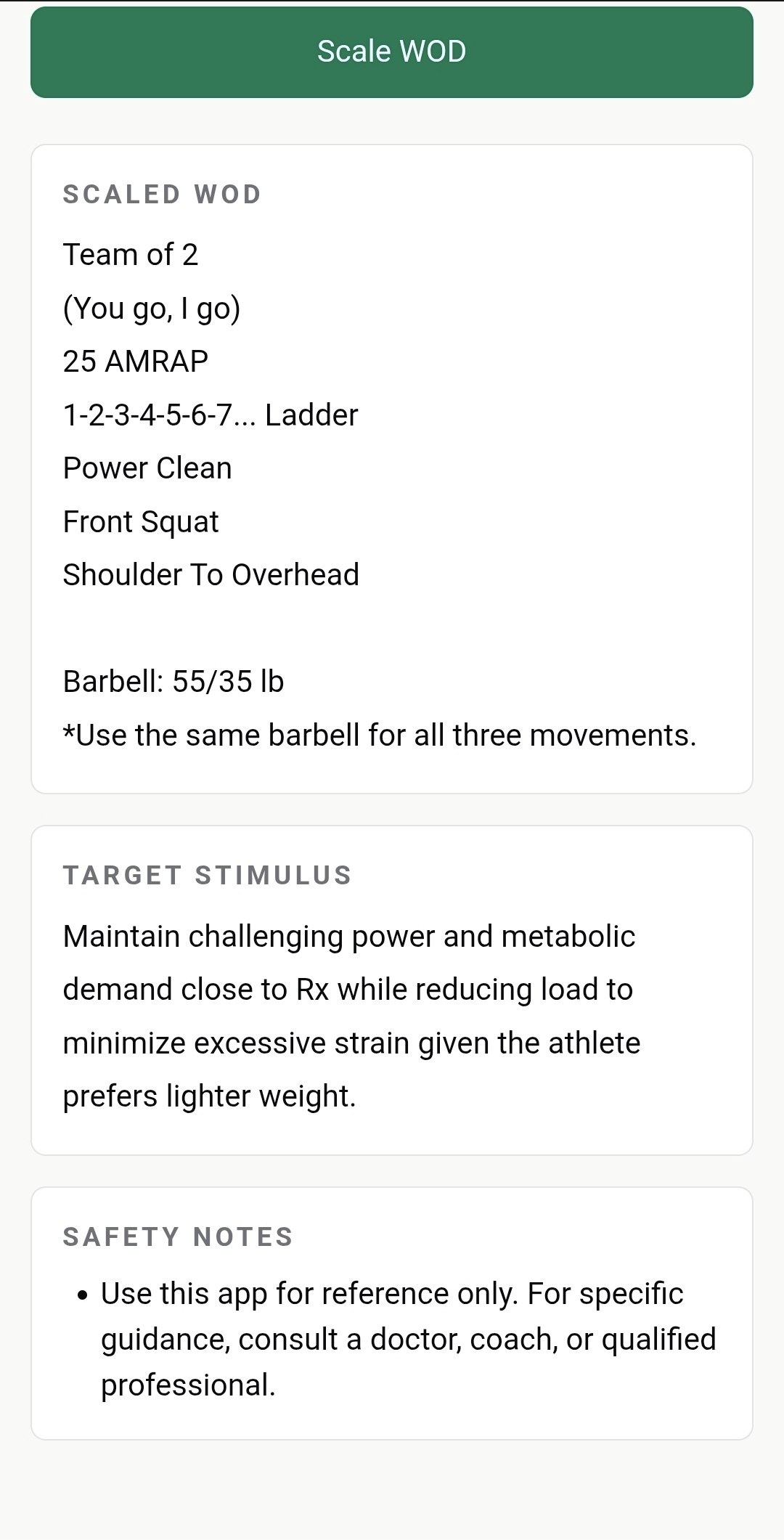 Scale my WOD gallery image