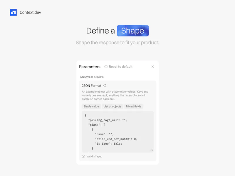 Answers by Context.dev screenshot 3