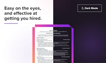 Dark Mode resume gallery image